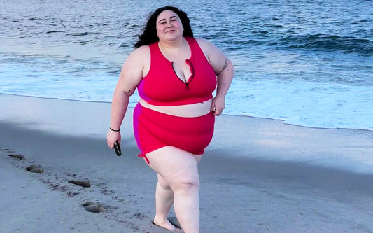 Superfit Hero's Ambassador Angela Alba, wearing SuperSwim Set.