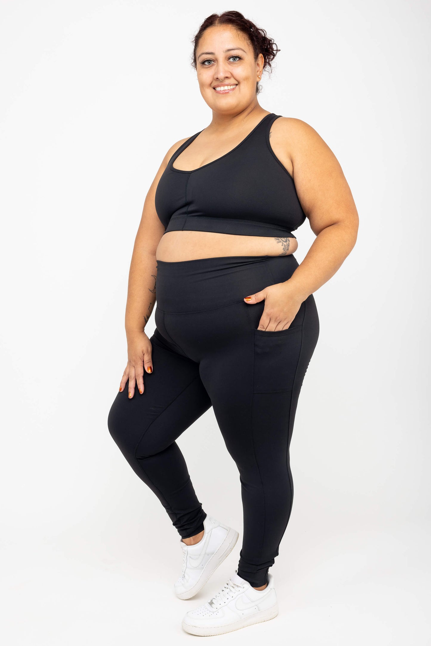 Pocket Ankle Leggings - Black