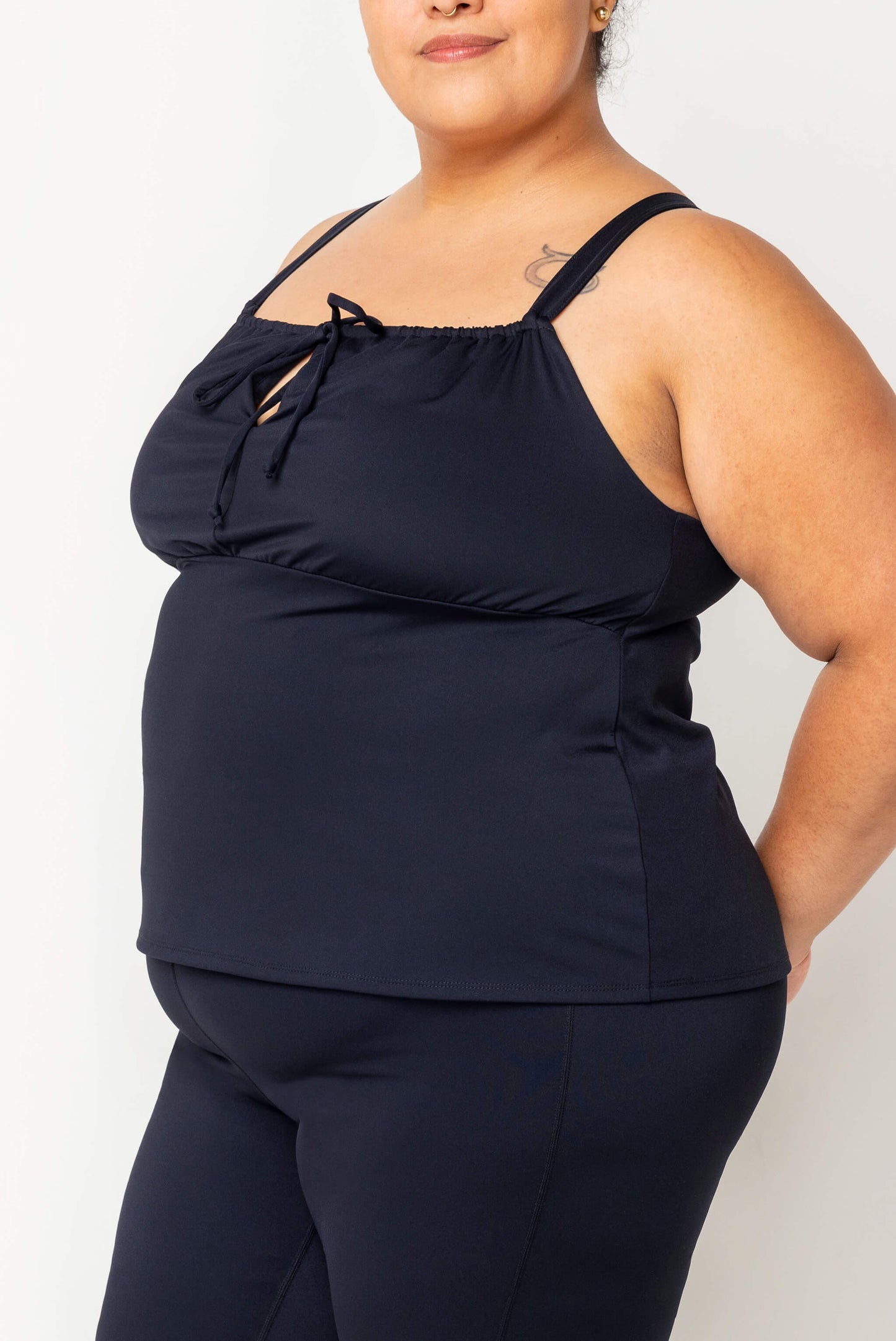 Black Plus size swim tankini size 2X