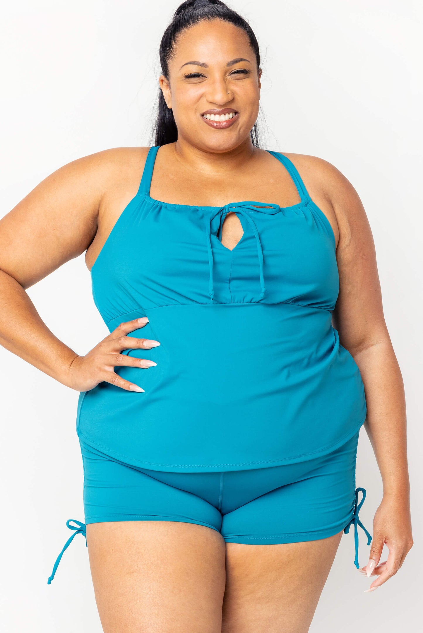 Teal plus size swim tankini size 2X