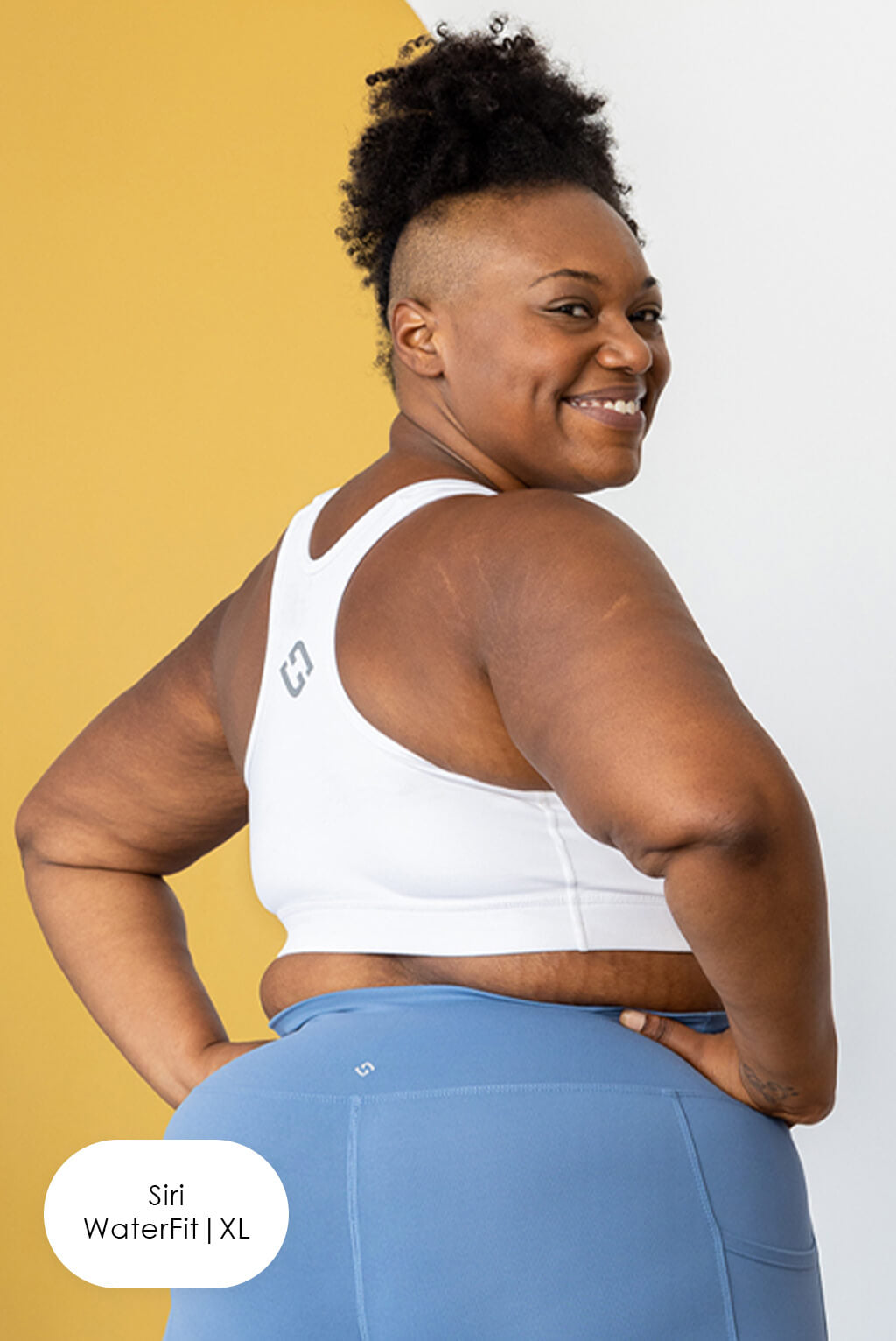 white plus size sports bra