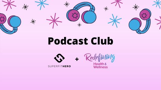 Superfit Hero logo and Podcast Club
