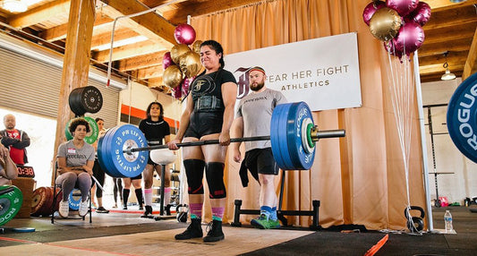 Superfit Hero Sponsored Event, Fear Her Fight United powerlifting meet banner