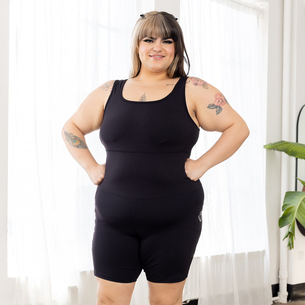 Body Plus Mini Plus size women's bodysuits with pockets – Superfit Hero
