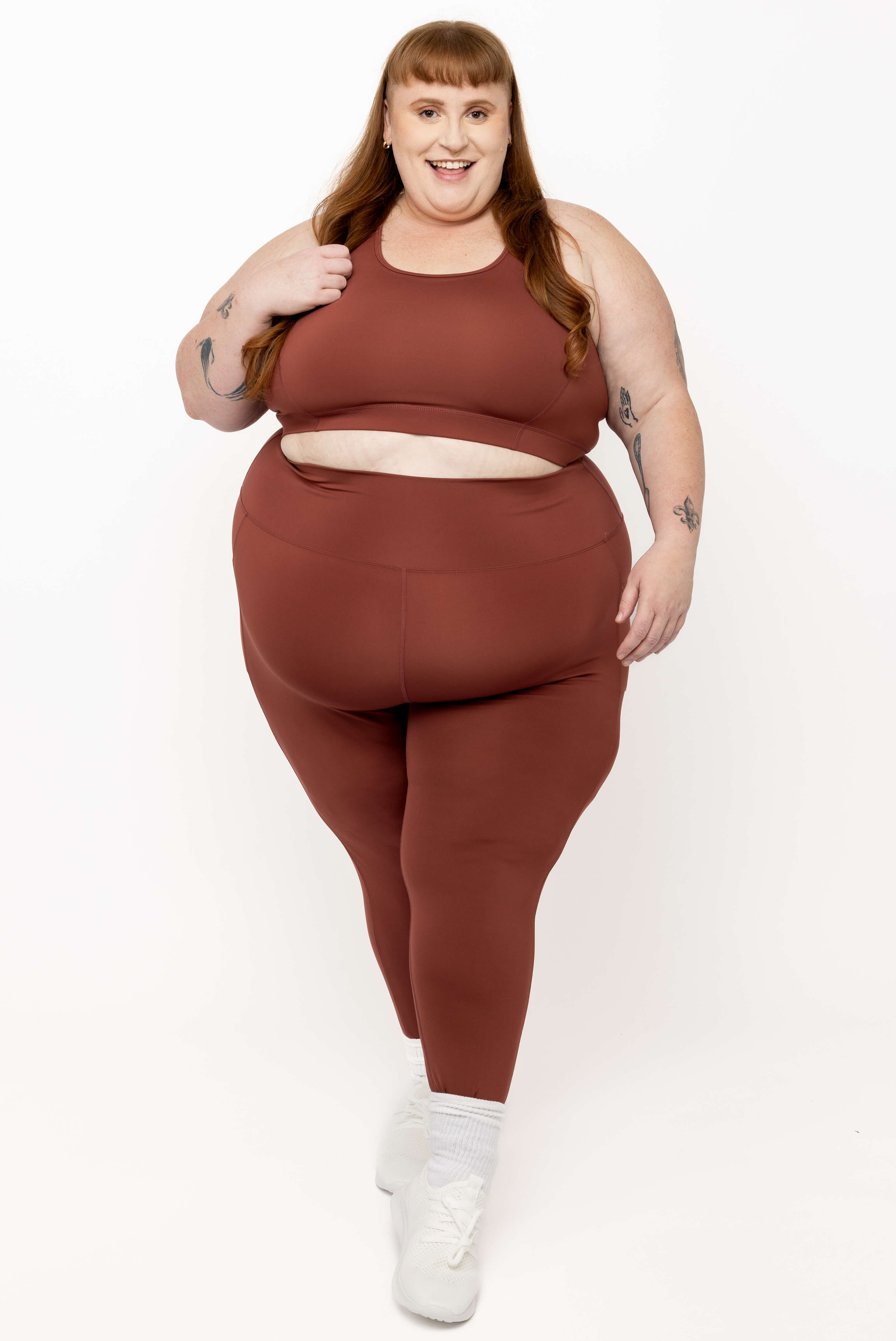 SuperCool Pocket Ankle Leggings - Cinnamon | Superfit Hero