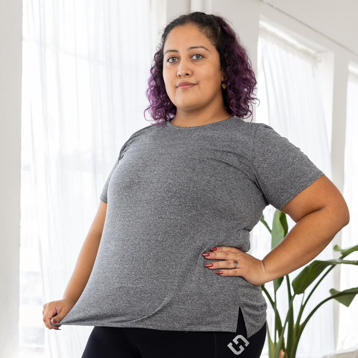 plus size performance workout tops