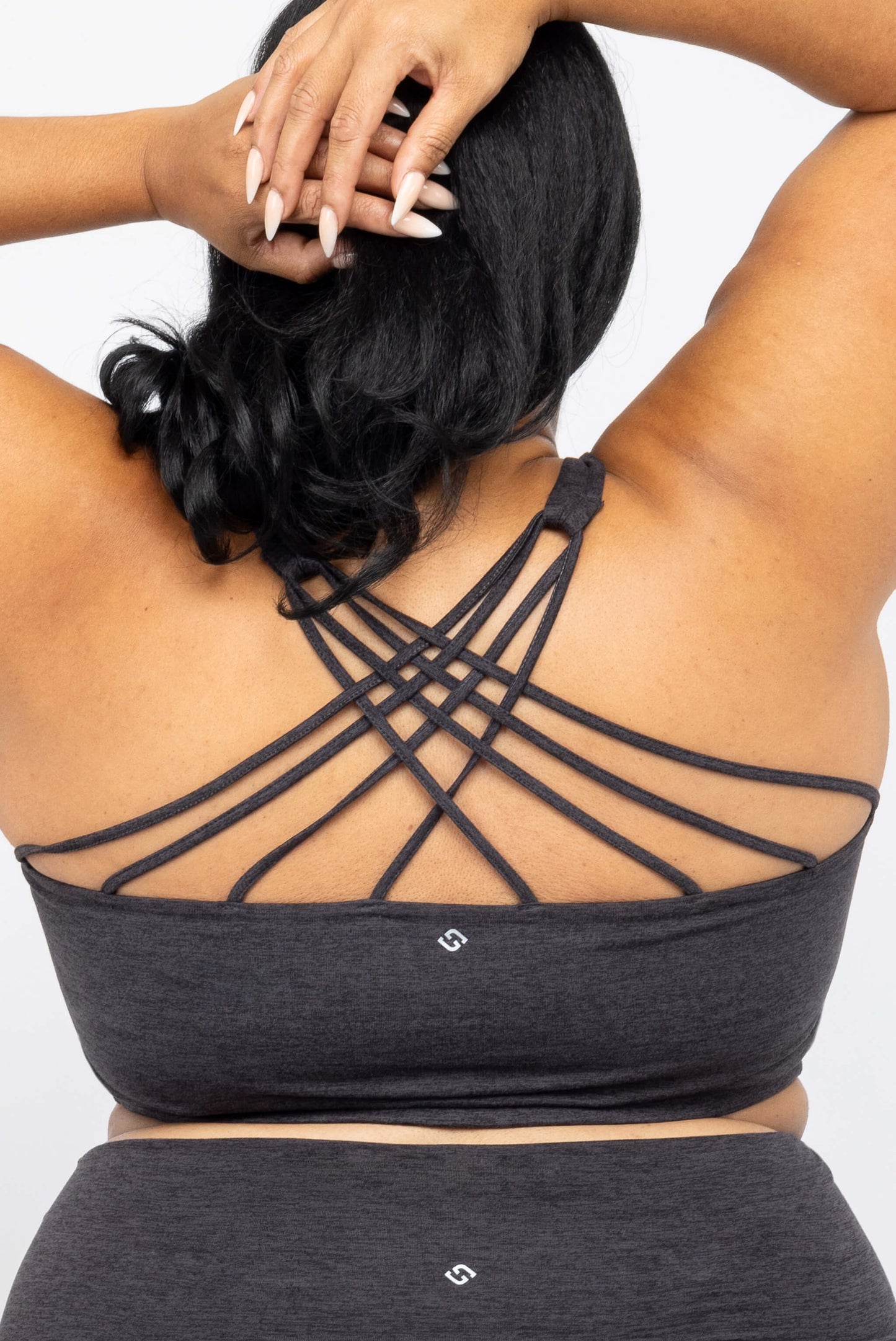 Back view of plus size strappy bra in size 2x