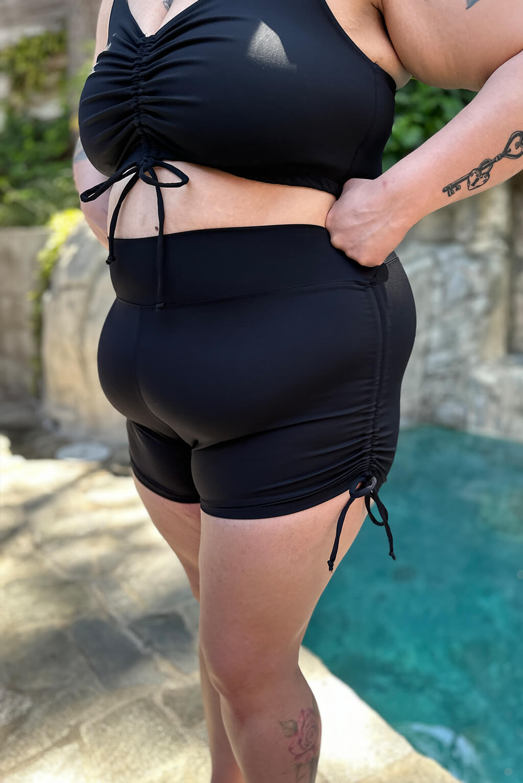 Swim Booty Shorts - Black