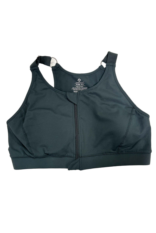 [SAMPLE SALE] Zip Front Sports Bra - Evergreen