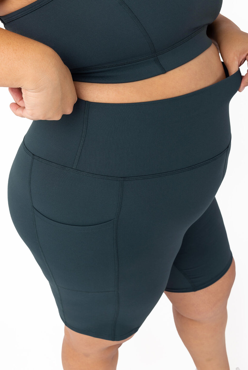 Envie Hugged Fit Thigh Length Cycling Shorts - NVS5020 (Black) main image 0