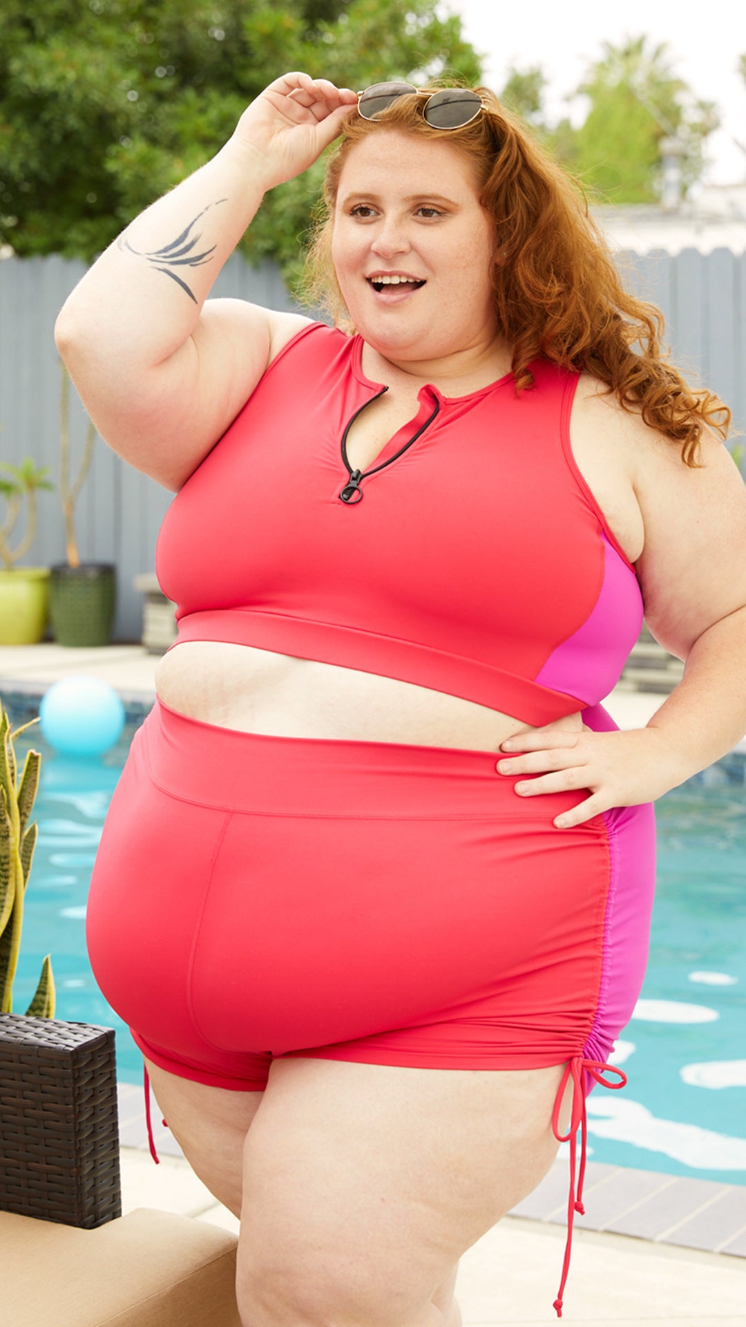 Superfit Hero Plus Size Adjustable Swim Booty Shorts
