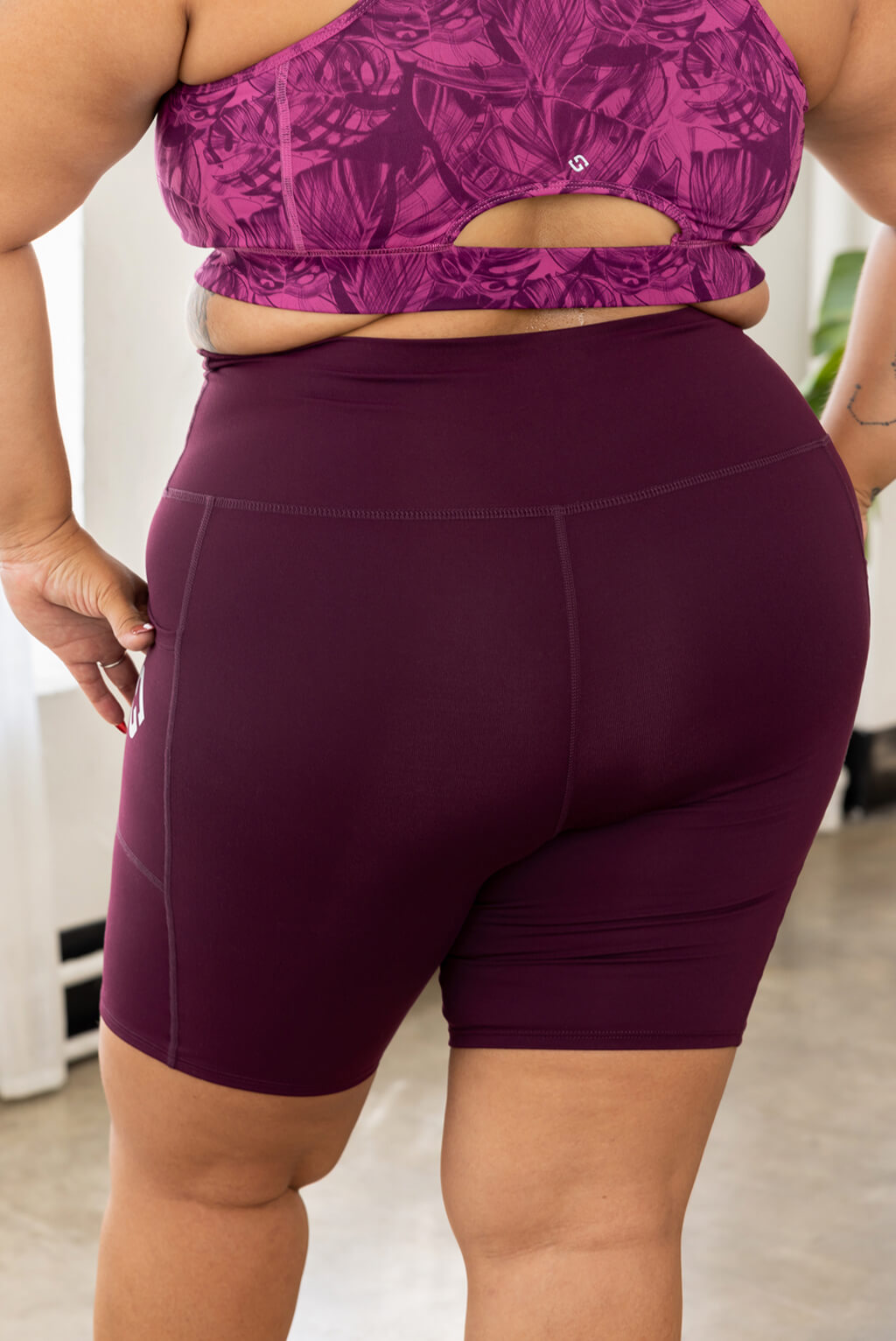 Pocket Bike Shorts Burgundy Superfit Hero