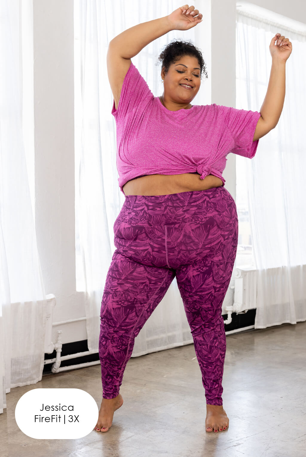 plus size leggings with pockets, front