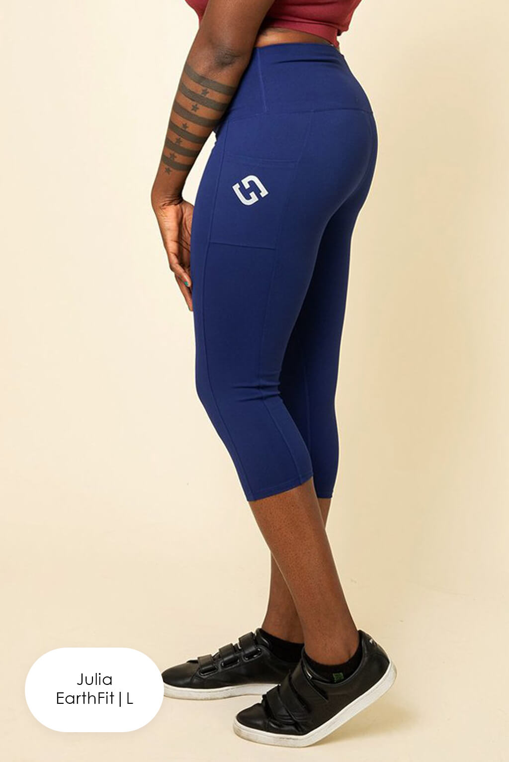 compression capris with pockets for plus size women