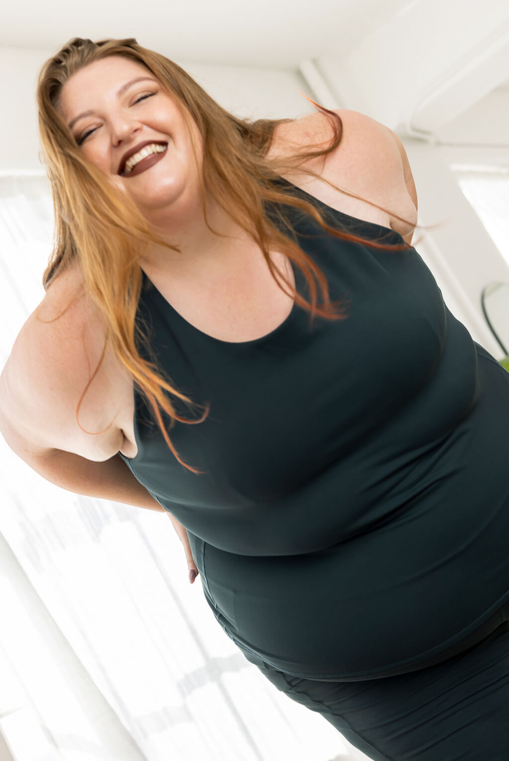 Plus size workout tops with built store in bra